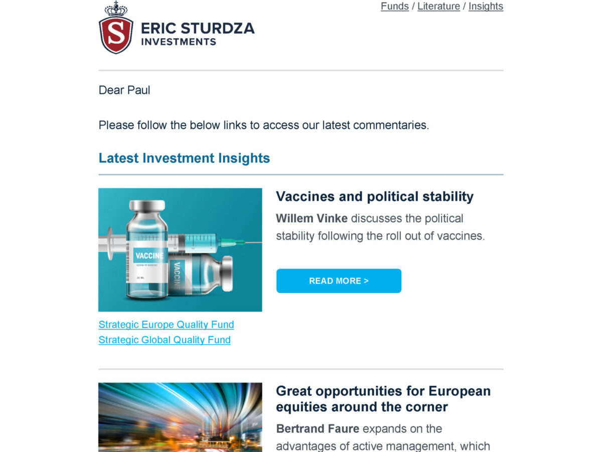 The best email template in financial services