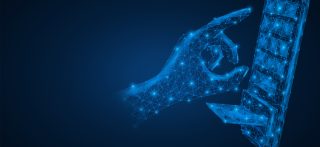 Smartphone with a payment card. Internet banking, secure payment system.